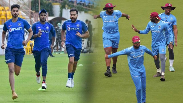 India Vs West Indies 1st T20I : Kieron Pollard & Team Tune Up For Hyderabad T20I