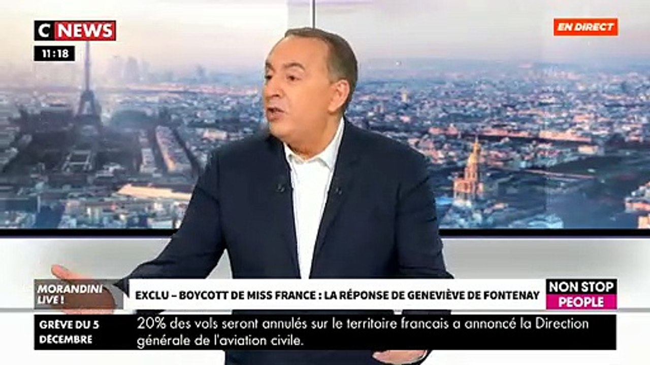 La colère de Geneviève de Fontenay en direct dans "Morandini Live": "Non, il n'y a jamais de Miss France transgenre, merde alors!" - VIDEO