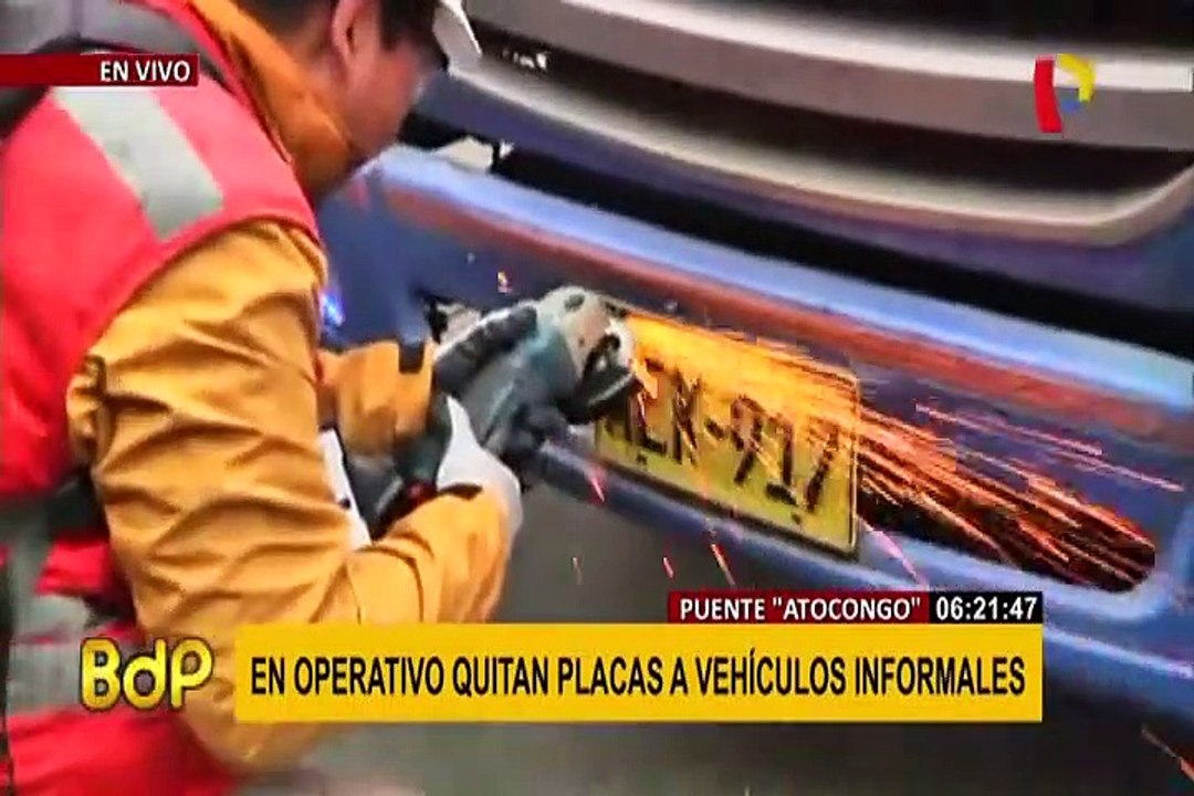 Atocongo: retiran placas a vehículos informales que circulan en la Panamericana Sur