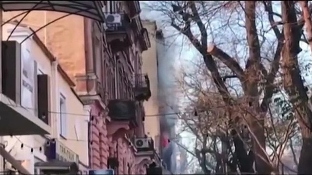 Крупный пожар в одесском колледже экономики, права и гостиничного бизнеса