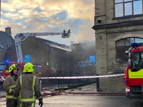 Huge explosion heard in Halifax as firefighters tackle blaze