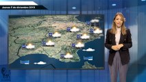 El pronóstico del tiempo para el jueves 5 de diciembre.