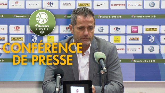 Conférence de presse Grenoble Foot 38 - Clermont Foot (1-1) : Philippe HINSCHBERGER (GF38) - Pascal GASTIEN (CF63) - 2019/2020
