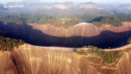 Beautiful drone footage shows incredible landform at scenic spot in south China