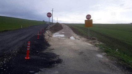 Çatalca'da mahkeme kararıyla sökülen yol yeniden düzenlendi