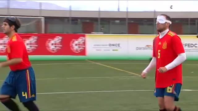 Encuentro de la selección española de fútbol para ciegos