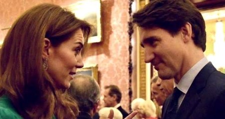 Buckingham Sarayı'ndaki resepsiyonda Justin Trudeau ile Kate Middleton arasındaki sohbet dikkat çekti