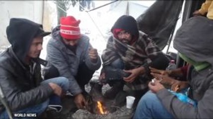 Migrants Fight Freezing in Bosnia