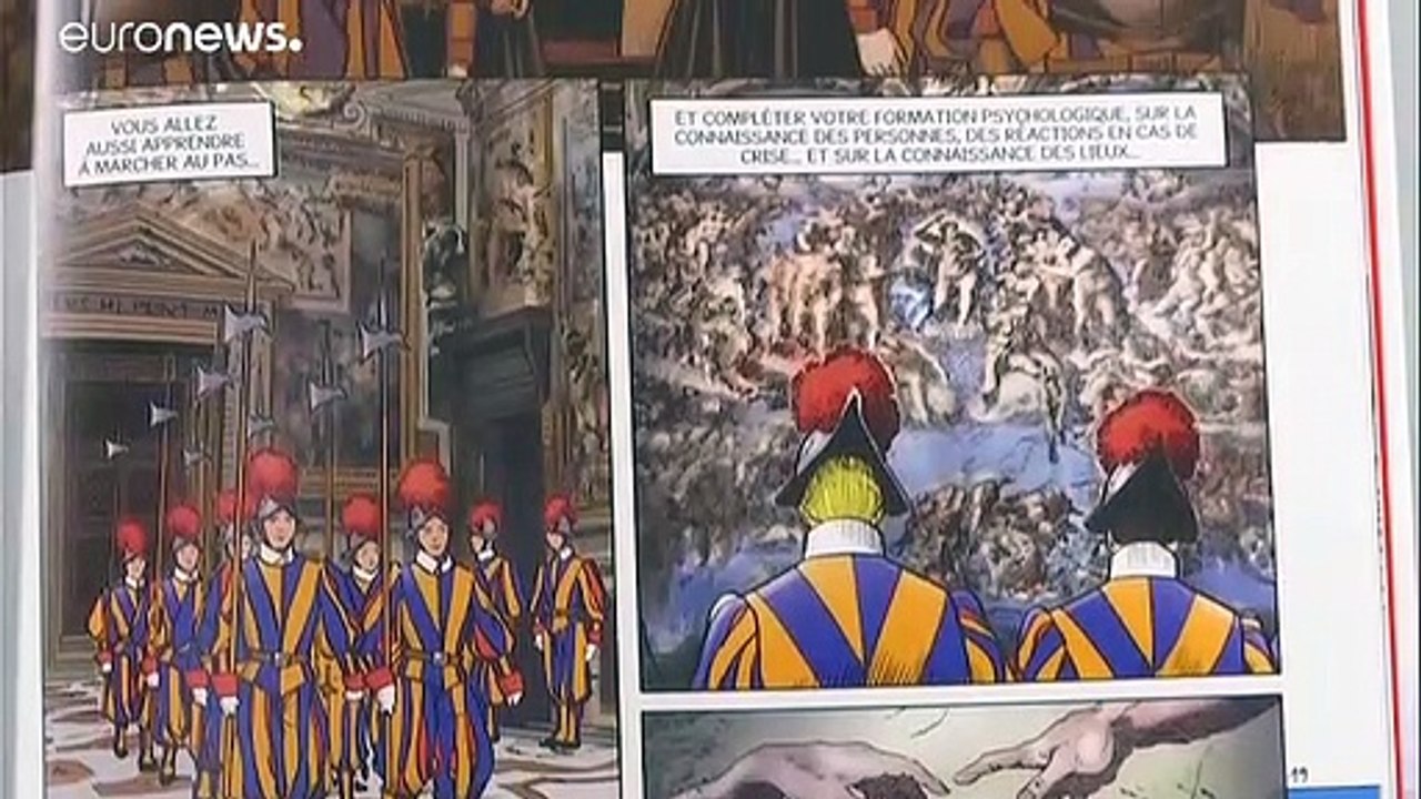 Verblüffend realistisch: cartoon über schweizer garde