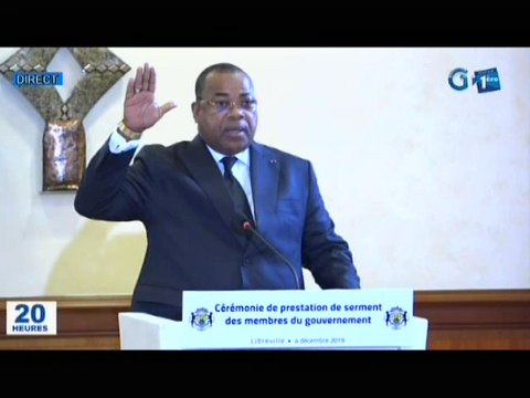 RTG/Cérémonie de prestation de serment des nouveaux membres du gouvernement au palais de la présidence de la république en présence du chef de l’état et des 9 juges constitutionnels