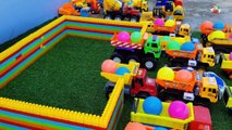 Learn Colors With Balls Toys for Children Dump Trucks Cars Toys for Kids