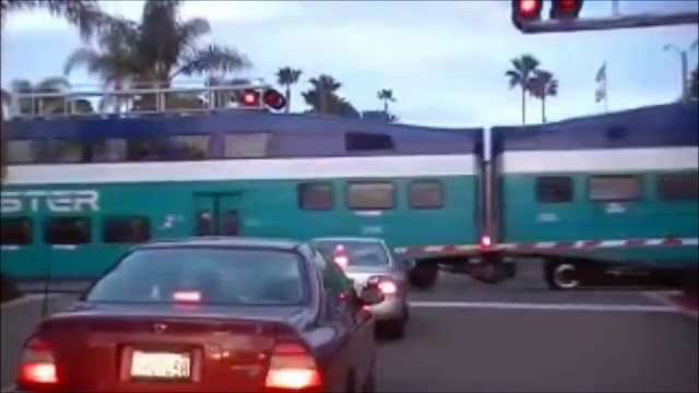 Railfanning Encinitas- Evening rush hour of Amtrak & Coaster 2-19-10