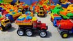 Learn Colors With Blocks Toys Build Parking Garage Lot for Dump Truck Excavator Loader Trucks Toys