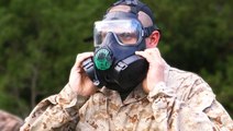 How Marine recruits train inside a tear gas chamber at boot camp in Parris Island