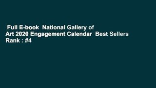 Full E-book  National Gallery of Art 2020 Engagement Calendar  Best Sellers Rank : #4