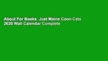 About For Books  Just Maine Coon Cats 2020 Wall Calendar Complete