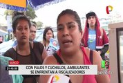 Surco: con palos y cuchillos se desató enfrentamiento entre ambulantes y fiscalizadores