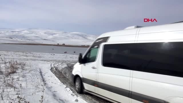 Ardahan atlı kızakla çıldır gölü'nde drift