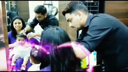 Baby First Hair Cut Funny Video