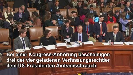 US-Verfassungsrechtler: Trump beging "ernsthaften Machtmissbrauch"