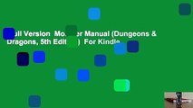 Full Version  Monster Manual (Dungeons & Dragons, 5th Edition)  For Kindle