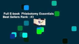 Full E-book  Phlebotomy Essentials  Best Sellers Rank : #3