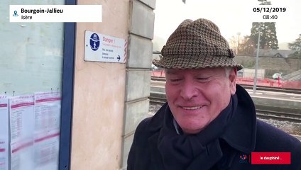 Nicolas, 66 ans, à la gare de Bourgoin-Jallieu ce jeudi