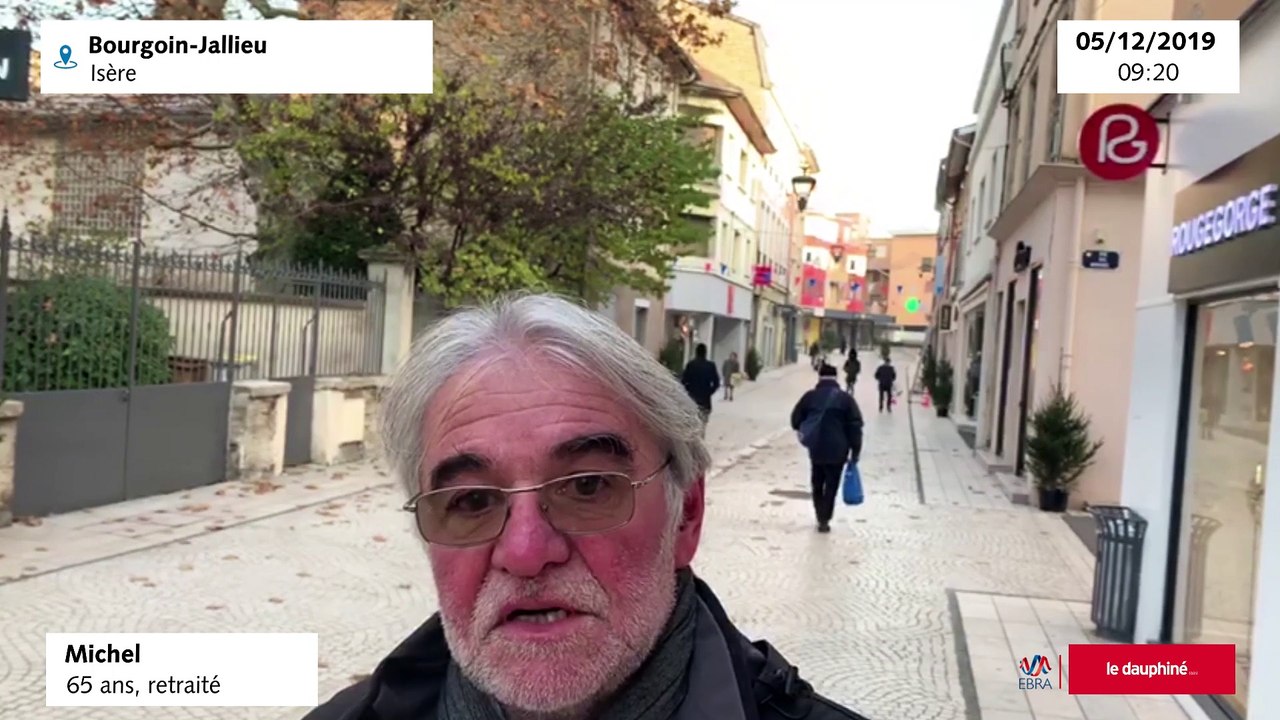 Michel, 65 ans, retraité, à 9h20 dans la rue piétonne de Bourgoin-Jallieu