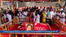 Leaders pay tribute to Jayalalithaa on death anniversary