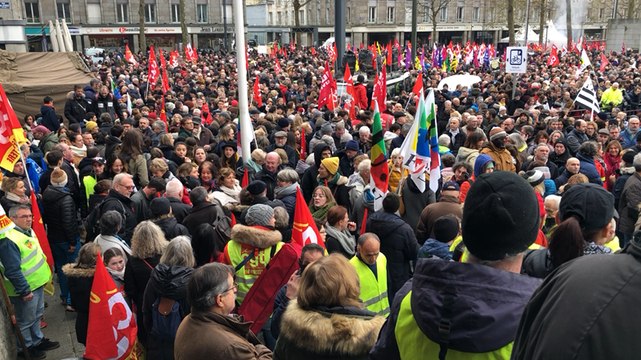 Manifestation contre la réforme des retraites: beaucoup de monde à Brest !