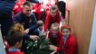 Wigan Warriors decorate school Christmas tree