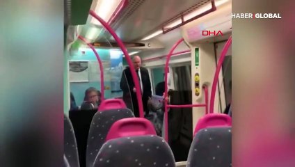 Erkek yolcuları taciz eden kadın gözaltına alındı