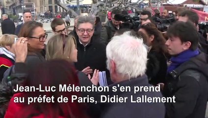 Retraites: Mélenchon s'en prend aux "méthodes de psychopathe" du préfet Lallement