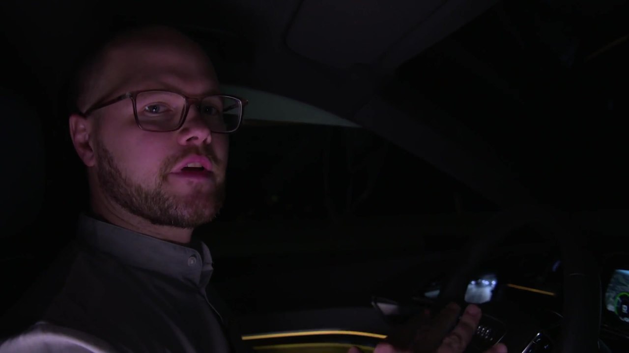 Audi e-tron Sportback night driving in Los Angeles with Johannes Reim