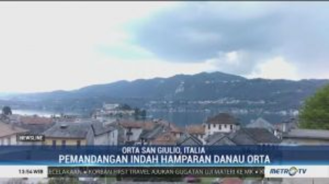 Pemandangan Indah Kota Orta San Giulio Italia