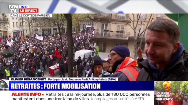 Olivier Besancenot (NPA) sur la grève: C'est un mouvement d'ensemble qui ne fait que débuter et c'est encore plus fort qu'en 1995