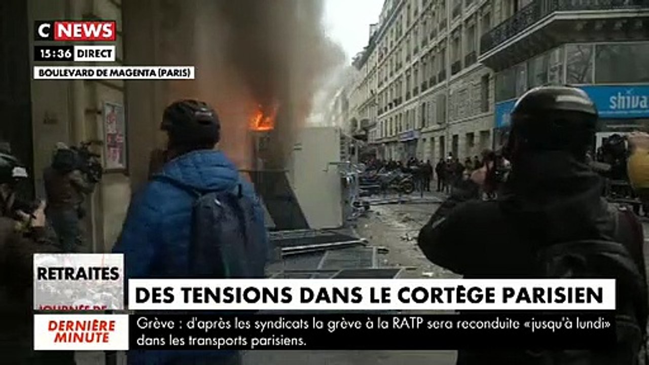 Grève - Premiers incidents à Paris en marge du cortège - Plus de 500 black-blocs repérés