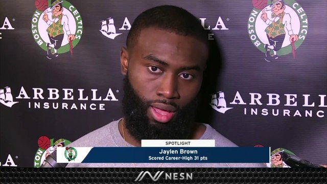 Jaylen Brown On His Kiss To Kelly Olynyk, Celtics Win vs. Heat