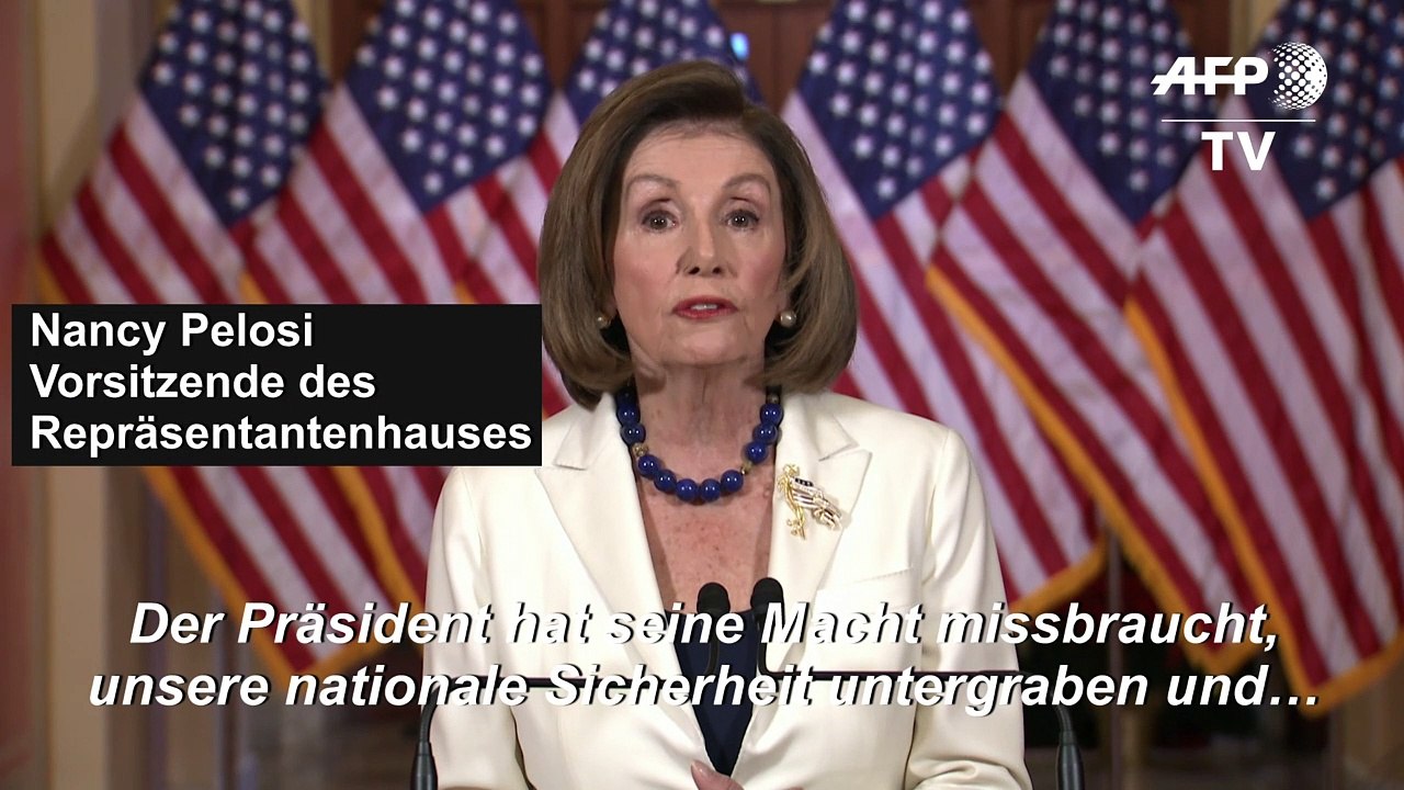 Pelosi fordert Anklageschrift für Trumps Amtsenthebung