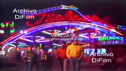 Italpark con imagenes durante la noche en temporada de invierno 1980
