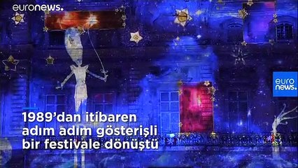 Lyon'a yüzbinlerce turist çeken 'Işık Festivali' başladı