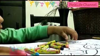 Little Baby colouring the MONKEY! Fun video!