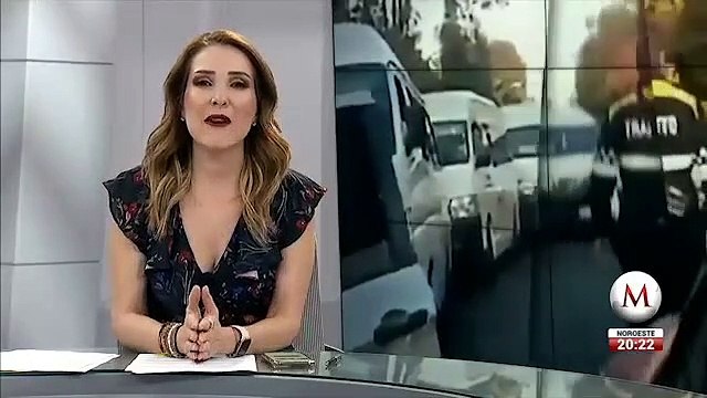 VIDEO: Choferes del transporte público agredieron a un oficial de tránsito