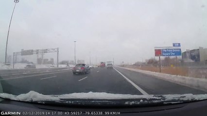 Ice Sheet Shatters Windshield