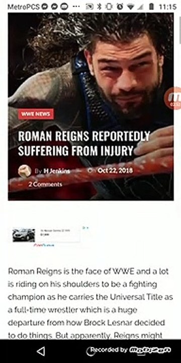 Roman Reigns Injured Right Before Leukemia Announcement