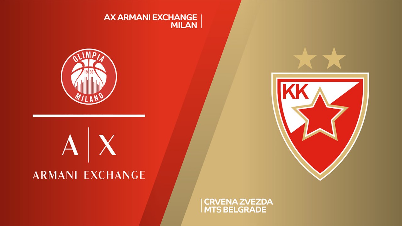 AX Armani Exchange Milan - Crvena Zvezda mts Belgrade Highlights | EuroLeague, RS Round 12