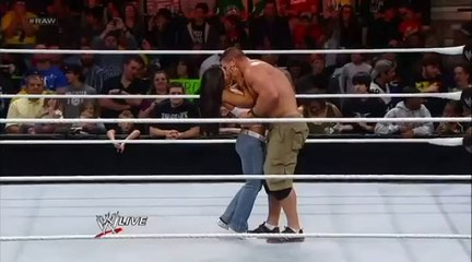 AJ LEE KISS CENA match is over