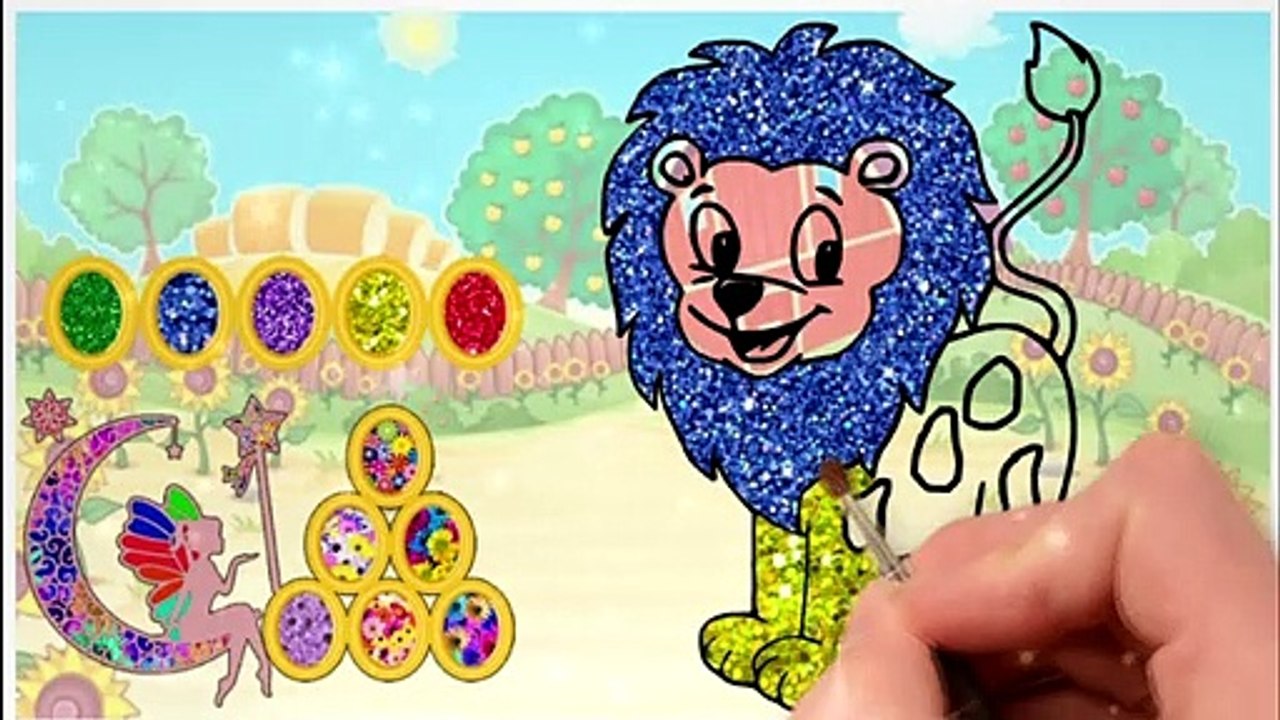 Glitter Tiger Drawing And Coloring Pages For Kids , Tiger Painting for Kids and Toys