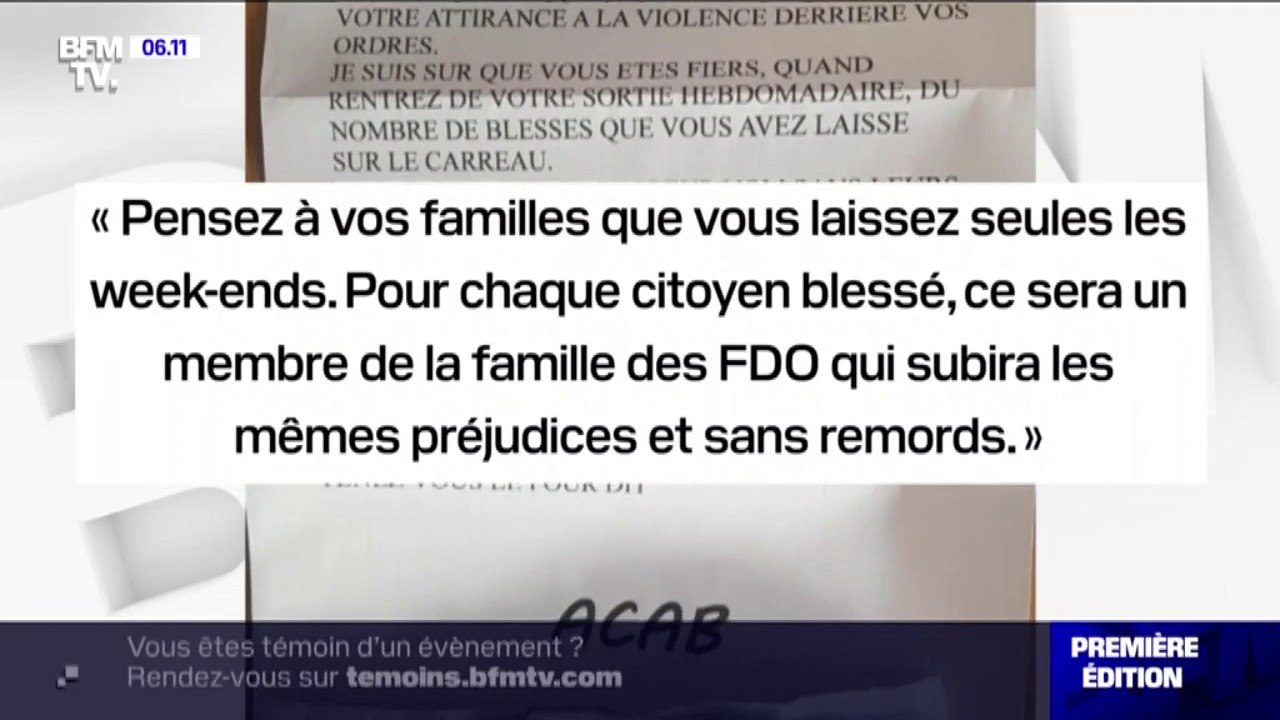 Des CRS ont reçu des lettres de menaces de mort à leur domicile