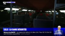 La gare de Lille Flandres est quasiment déserte ce vendredi